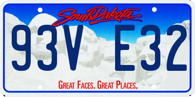 SD license plate 93VE32