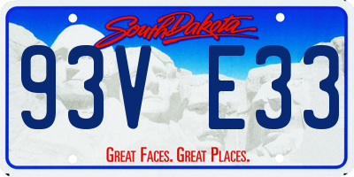 SD license plate 93VE33