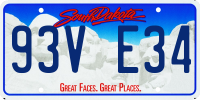 SD license plate 93VE34