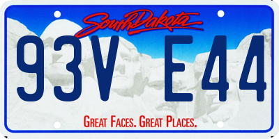 SD license plate 93VE44