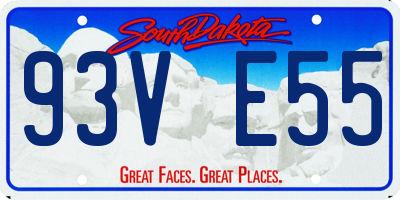 SD license plate 93VE55