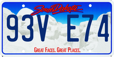 SD license plate 93VE74