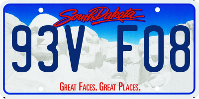 SD license plate 93VF08