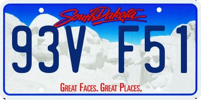 SD license plate 93VF51