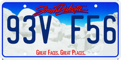 SD license plate 93VF56