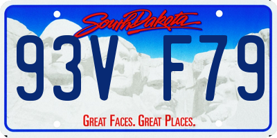 SD license plate 93VF79