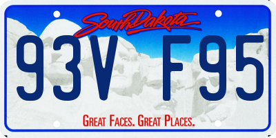 SD license plate 93VF95