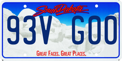 SD license plate 93VG00