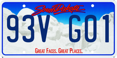 SD license plate 93VG01