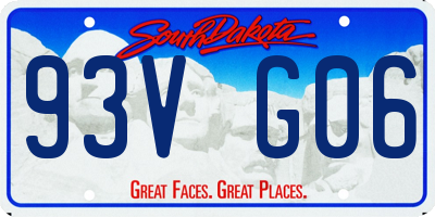 SD license plate 93VG06