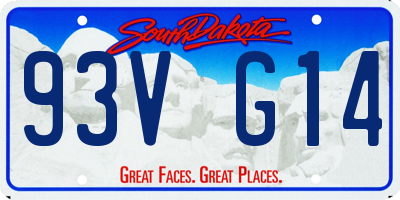 SD license plate 93VG14