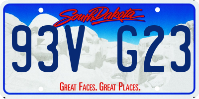 SD license plate 93VG23