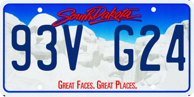SD license plate 93VG24