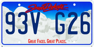 SD license plate 93VG26