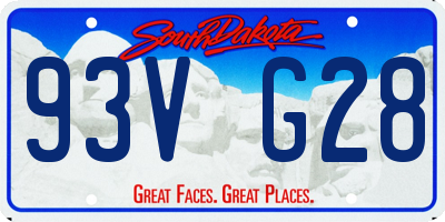 SD license plate 93VG28