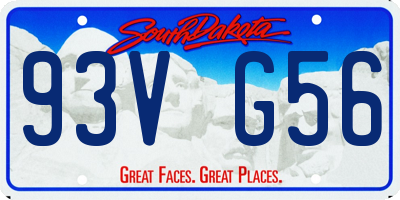 SD license plate 93VG56