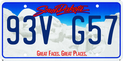 SD license plate 93VG57