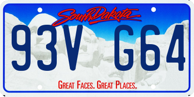 SD license plate 93VG64