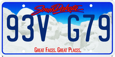 SD license plate 93VG79