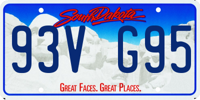 SD license plate 93VG95