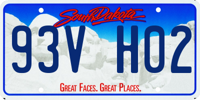 SD license plate 93VH02
