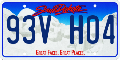 SD license plate 93VH04