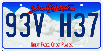 SD license plate 93VH37
