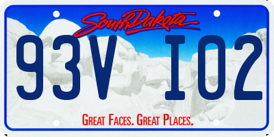 SD license plate 93VI02