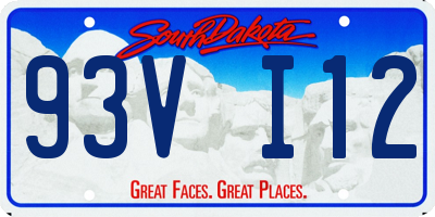 SD license plate 93VI12
