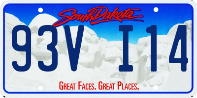 SD license plate 93VI14