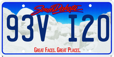 SD license plate 93VI20
