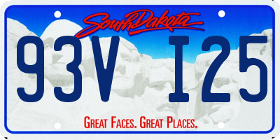 SD license plate 93VI25