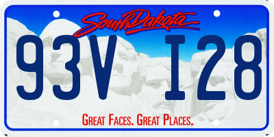 SD license plate 93VI28
