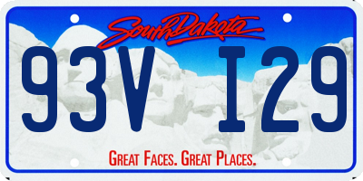 SD license plate 93VI29