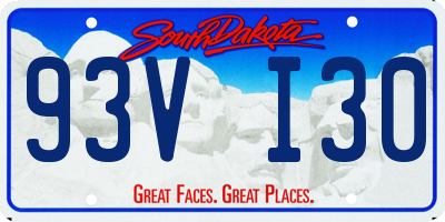 SD license plate 93VI30