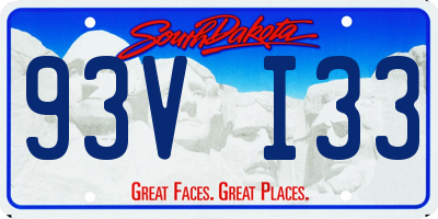 SD license plate 93VI33