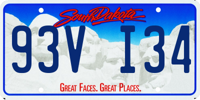 SD license plate 93VI34