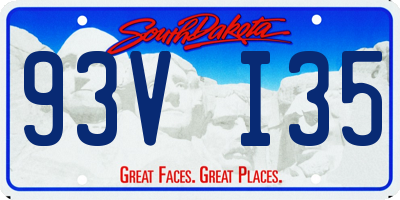 SD license plate 93VI35