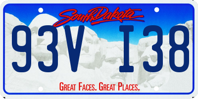 SD license plate 93VI38
