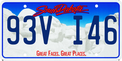 SD license plate 93VI46