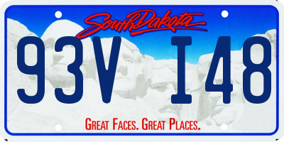 SD license plate 93VI48