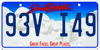 SD license plate 93VI49