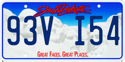SD license plate 93VI54