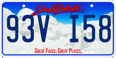 SD license plate 93VI58
