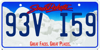 SD license plate 93VI59