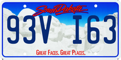 SD license plate 93VI63