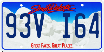 SD license plate 93VI64