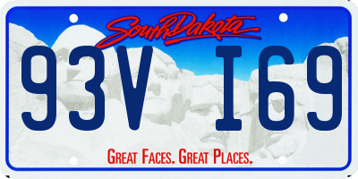 SD license plate 93VI69