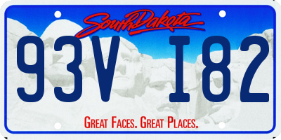 SD license plate 93VI82