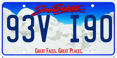 SD license plate 93VI90